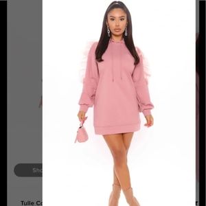 Pink Hoodie Dress